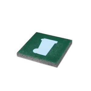 Tegel met opdruk 'Container'