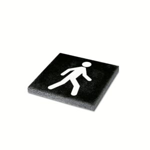 Tegel met opdruk 'Wandelaar'