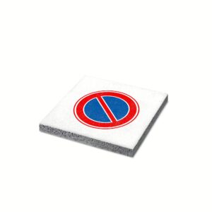 Tegel met opdruk 'Verbod'