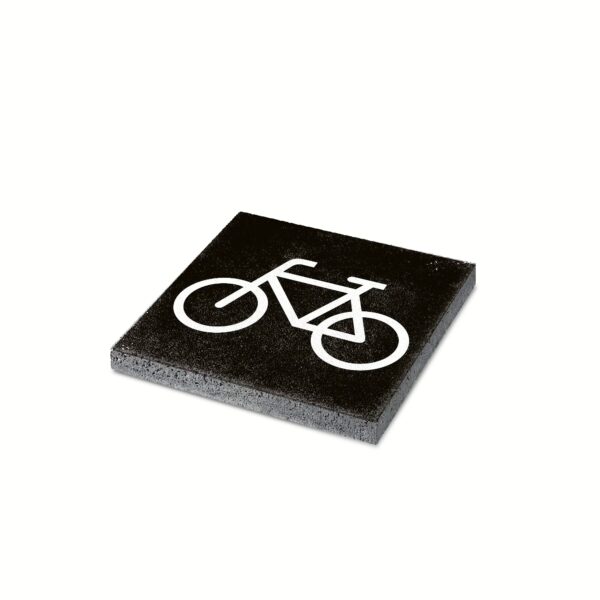 Tegel met opdruk 'Fiets'
